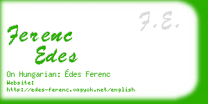 ferenc edes business card